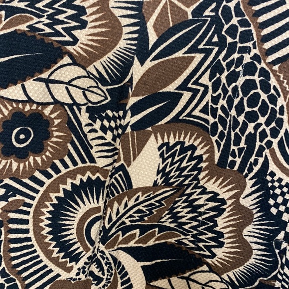 By Anthropologie Drapey Flare Bell Bottom Mod Tropical Tribal Print Pant 14 - Picture 8 of 16